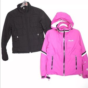 Women Bogner 2in1 Jacket Fire+Ice Skiing Snowboarding Waterproof Sz S 6 Us